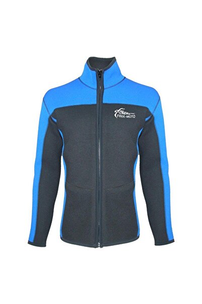 Free-Moto Motorsikletçi Neopren Mavi Polo Mont
