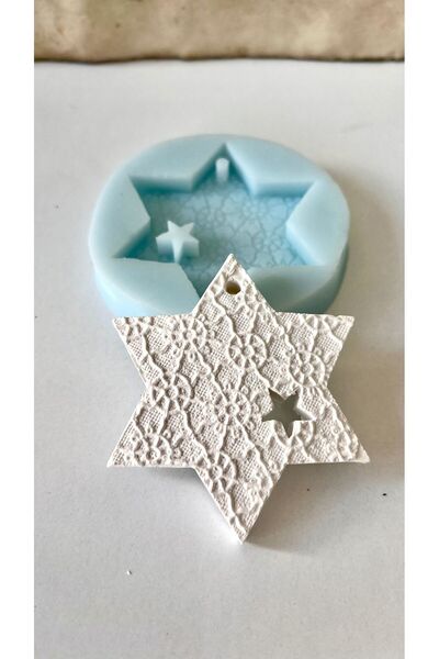 Atölye Eda Dem Desenli Yıldız Silikon Kalıp