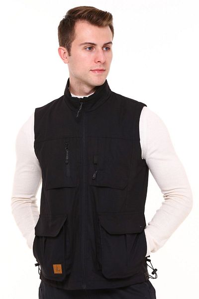 Uniprom Multi-Pocket Hunter Camper Outdoor Vest Rio Model Black Men