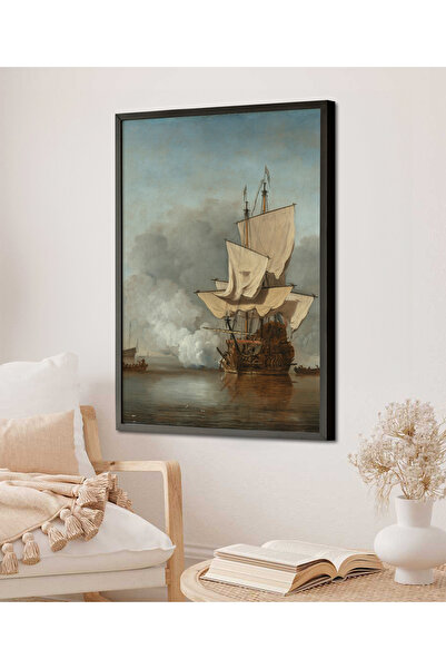 HOMEPACK Çerçeveli Tekli Tablo Yelkenli Serisi Klasik Poster Tablo TK/112