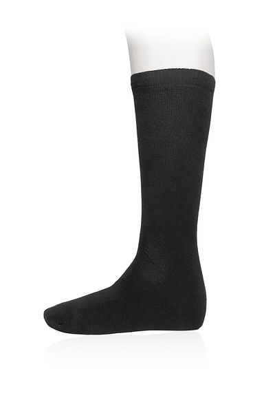 Line Smart Pachet de 12 șosete lungi de soldat, din bumbac, negru, de calitate moale