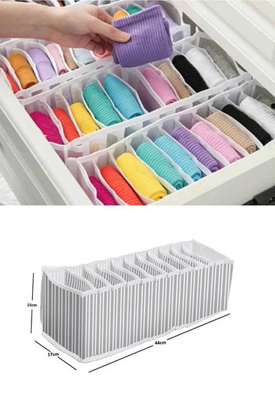 ESTİ 11 Compartment Drawer Accordion Organizer - Medium 15 X 44 X 17