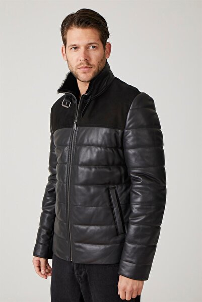 Deriderim Renzo Black Men's Leather Coat