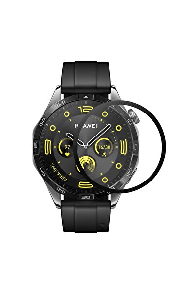 Microsonic Huawei Watch GT4 46mm Tam Kaplayan Temperli Cam Full Ekran Koruyuc...