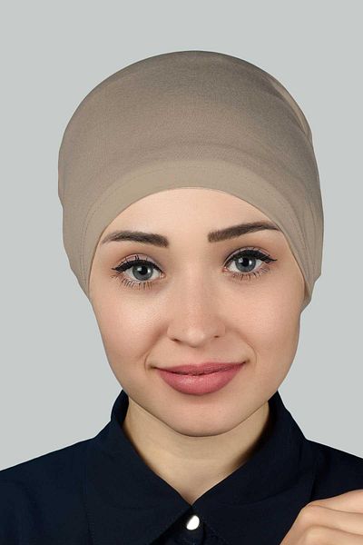 Altobeh Έτοιμο πρακτικό κουμπωτό ελαστικό καπό Hijab Light Mink