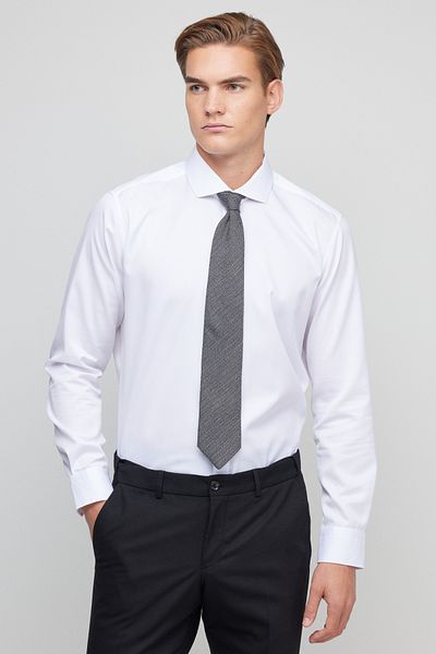 BROOKS BROTHERS Ανδρικό λευκό 100% βαμβακερό πουκάμισο με κανονική εφαρμογή με γιακά