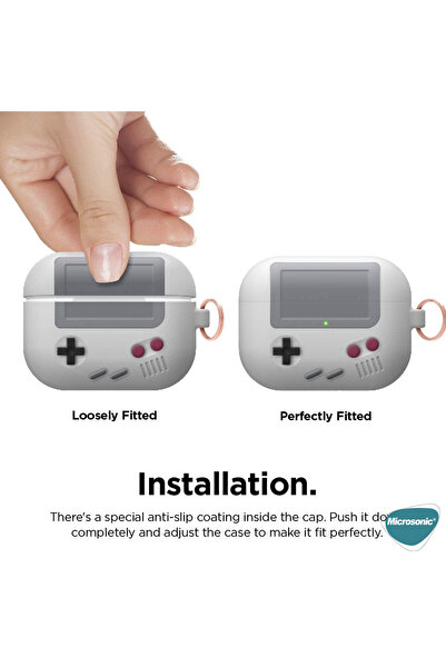 Microsonic AirPods Uyumlu 1.Nesil / 2. Nesil Kılıf Cartoon Figürlü Silikon Crtn-Fgr-Gzlk-Ordk