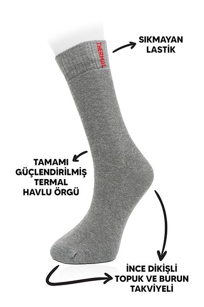 Line Smart 12 Pack Men's Mixed Color Thermal High Quality Soft Durable Socks
