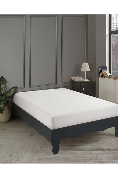 Lux Touch Cearşaf de pat pieptănat de o persoană/dublu Sare din bumbac - elastic