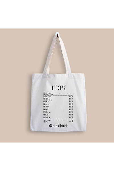 designedfy Geantă din pânză cu imprimeu album Edis