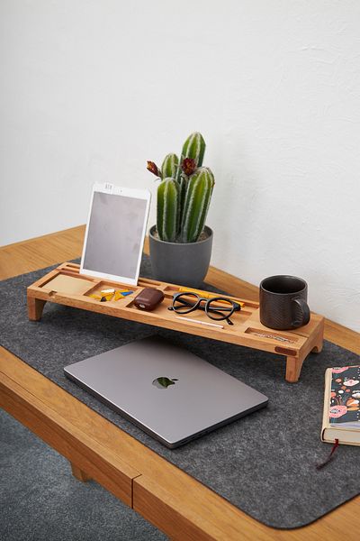 ESLENTA Wooden Standing Table Top Organizer