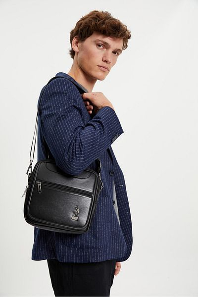 U.S. Polo Assn. Base. Polo Assn 6759 Men's Handbag Shoulder Bag Crossbody Bag Black