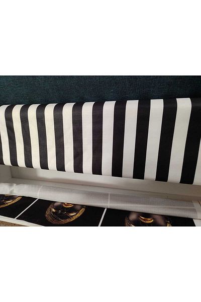 ELLA FABRIC COLLECTION Μαύρο Λευκό Ριγέ - Ταπετσαρία