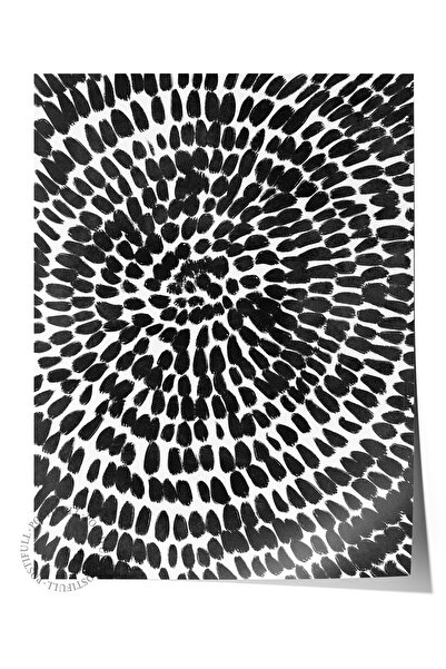 Postifull Black and White Abstract Themed Wall Poster, Modern Frameless Poste...
