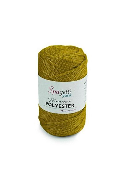Spagettiyarn Πολυεστερικό Μακραμέ 4mm 250g Χρυσό Πλεκτό Νήμα