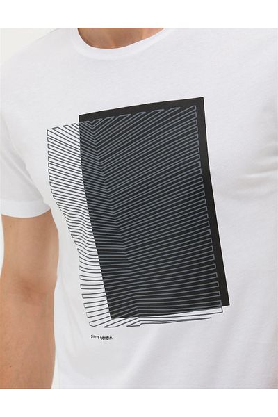 Pierre Cardin Μαύρο μπλουζάκι με λεπτή εφαρμογή Crew Neck