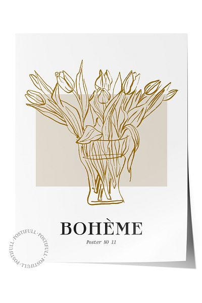 Postifull Απαλή αφίσα τοίχου Bohemian, αφίσα χωρίς πλαίσιο με θέμα τη σκανδιναβική - Διακόσμηση τοίχου υπνοδωματίου, σαλονιού