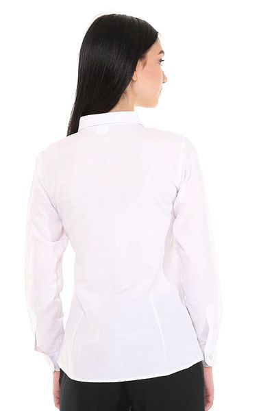 Uniprom Mercedes Logo Long Sleeve Women's Shirt Regular Fit White