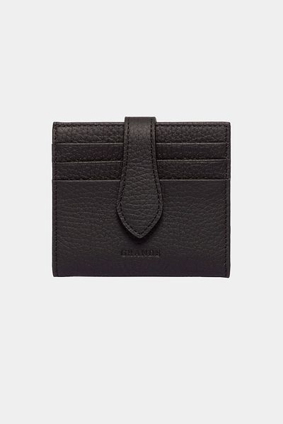 Grande 3803 Genuine Real Leather Women's Men's Wallet Black