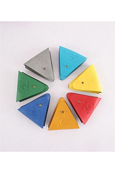 Le Color Leather Coin Case - Vegan Headphone / Coin Holder Blue
