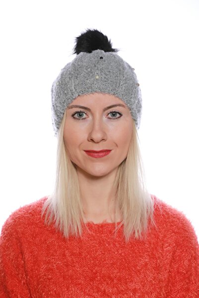 toptanhanem Розкішна шапка, в якій поєднуються витонченість і тепло – сіра