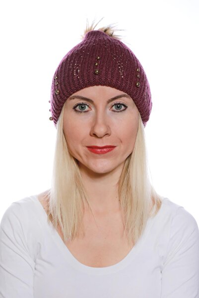 toptanhanem Розкішна шапка, в якій поєднуються витонченість і тепло – фіолетова