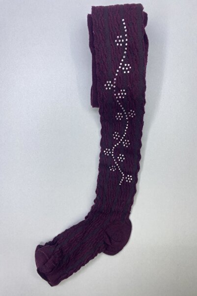 PIRILTILİNA E-TİCARET ÇİÇEK TAŞLI DOKUMA KÜLOTLU COTTON ÇORAP