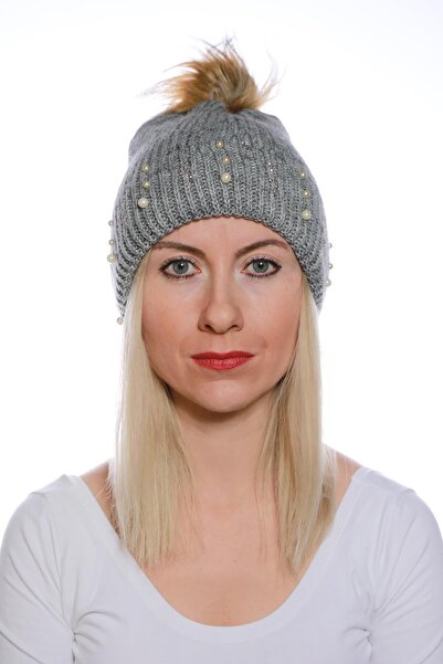 toptanhanem Розкішна шапка, в якій поєднуються витонченість і тепло – сіра