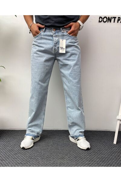 Parsmen ERKEK BAGGY KALIP PANTOLON MAVİ JEAN