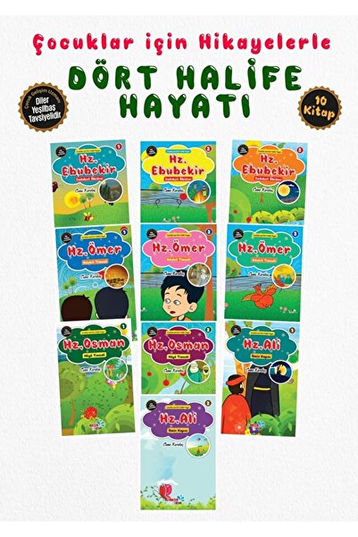 Aksa Çocuk Çocuklar İçin Hikayelerle Dört Halife Hayatı Seti (10 Kitap Takım)