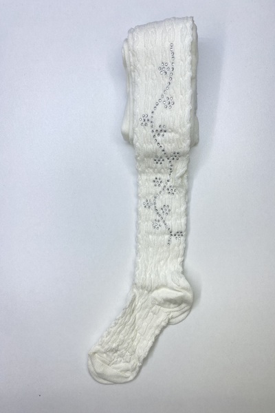 PIRILTILİNA E-TİCARET ÇİÇEK TAŞLI DOKUMA KÜLOTLU COTTON ÇORAP