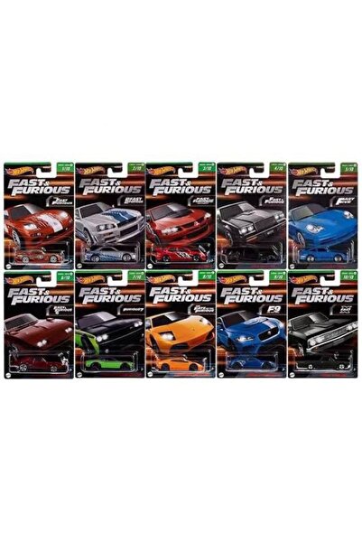HOT WHEELS fast and furıous 10 lu set
