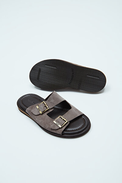 Tamer Tanca Men's Genuine Leather Flat Slippers 537 518 Erk Trlk Y23