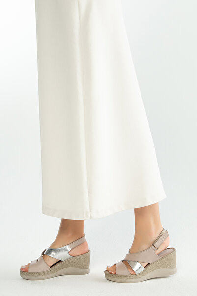 Tamer Tanca Women's Genuine Leather Heeled Sandals 885 307 Bn Sndlt Y23