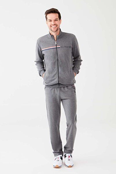U.S. Polo Assn. U.S. Polo Assn. Men's Anthracite Melange Pajama Set