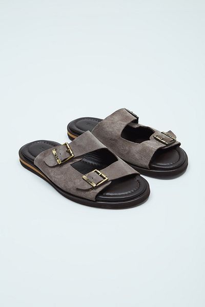Tamer Tanca Men's Genuine Leather Flat Slippers 537 518 Erk Trlk Y23