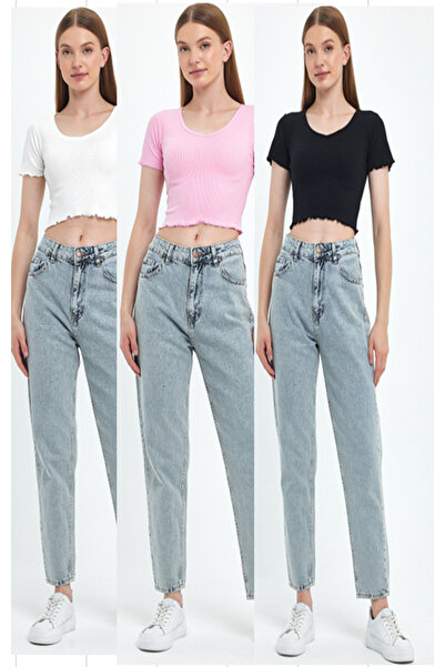 segrock Жіночий 3-пакетний комплект і блуза з коміром-суфле