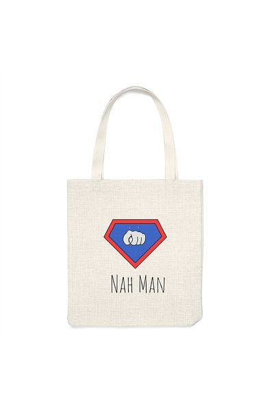 IVART Nah Man Superhero Special Design Τυπωμένη ακατέργαστη υφασμάτινη τσάντα