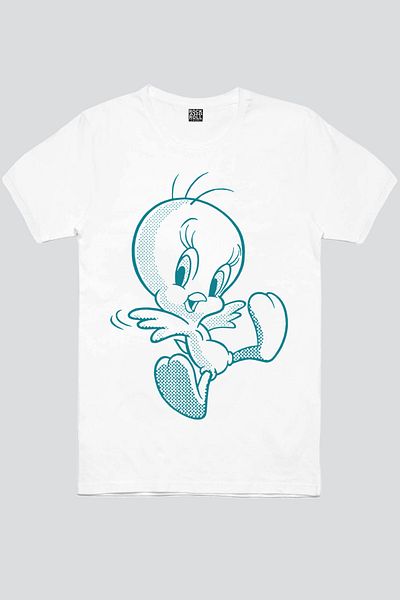 ROCKANDROLL Tricou fetiță cu mânecă scurtă, pasăre veselă