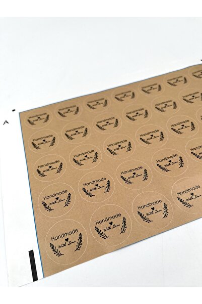 Protec Matbaa ملصق مصنوع يدويًا مقاس 3 سم لون كرافت 100 قطعة