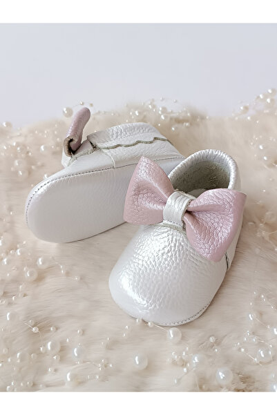 Hodore Sofia Mother of Pearl Genuine Leather Baby Loafers