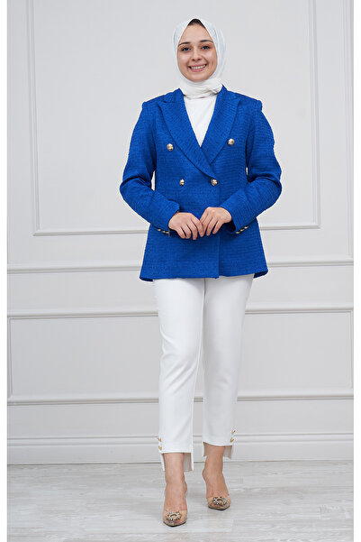 Mimya Ceket M23k6610 Saks Mavi