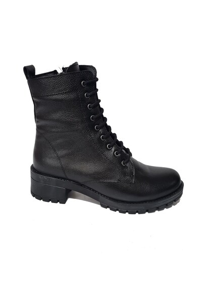 Öztürk Жіночі черевики з застібкою-блискавкою та ремінцем з натуральної шкіри...