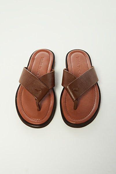 Tamer Tanca Erkek Hakiki Deri Parmak Arası Terlik 537 582 Erk Trlk Y23