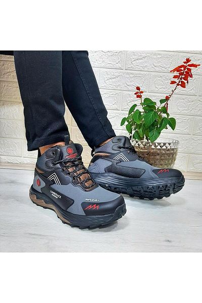 lumberjack Ανδρικές μπότες Burk Grey-Black Waterproof Outdor