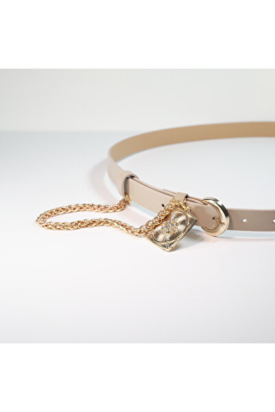 Fiori Curea de pantaloni de damă cu lanț King - Detaliu medalion, pentru haină și rochie