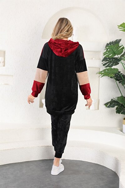 WestBound French Velvet Plush Embroidery Printed Women's Tracksuit Set