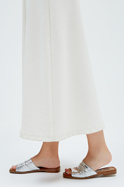 Tamer Tanca شبشب نسائي مسطح نباتي 838 5509 Bn Trlk Y23