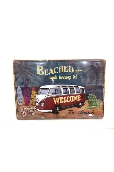 cosy home gift Vintage Retro Dekoratif Volkswagen Metal Plaka Duvar Dekorasyo...