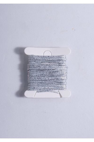 Eskişehir hobi sanat Ασημί 3 μέτρα 1 mm κερωμένο σχοινί κολιέ κοσμήματα σχέδιο βραχιόλι σχοινί